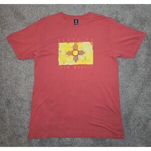 Duck Co Santa Fe New Mexico Red Men's Crew Neck Short Sleeve T-Shirt L